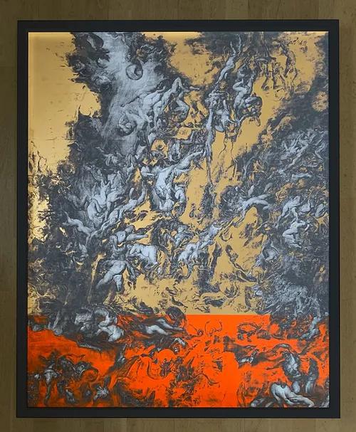 The Judge and the Damned (Orange) - Framed by Magnus Gjoen