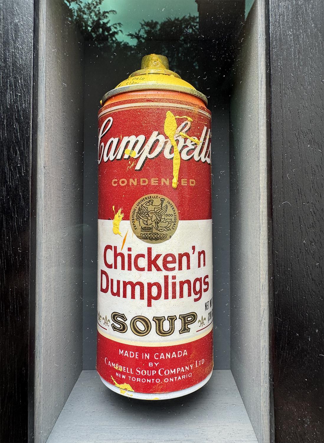 Chicken & Dumplings - Yellow Spray Can by Gareth Tristan Evans