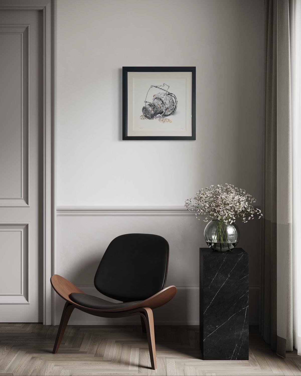 The Veuve (Pink Bubbles SE) - Framed by CJP