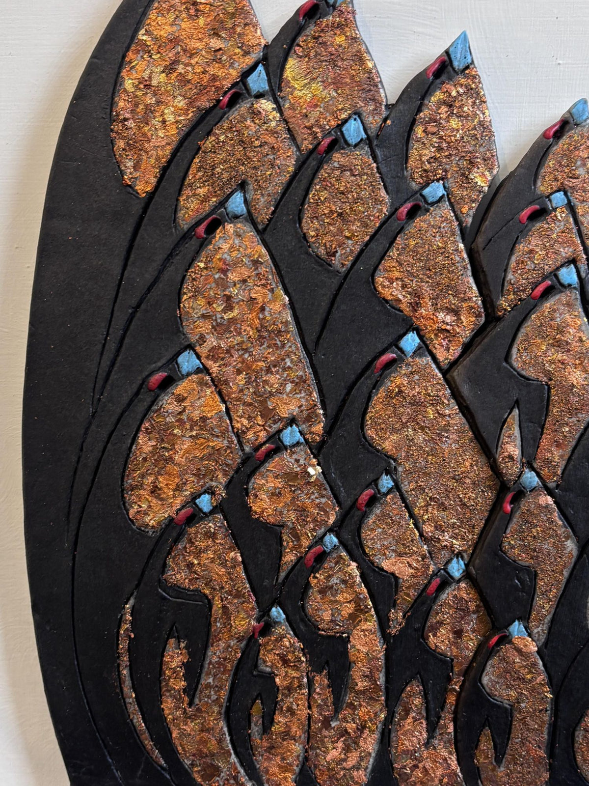 Penguin Wall Panel (L) - Gold & Copper Leaf by Art of Protest Gallery